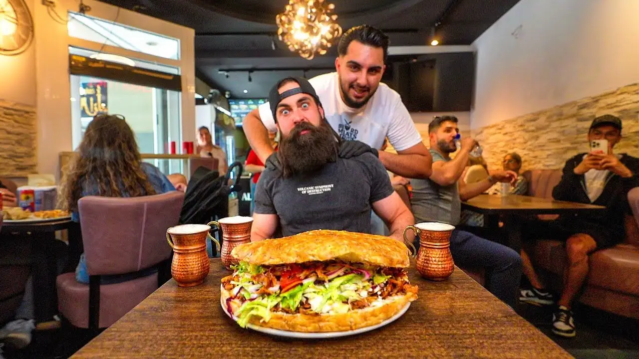 I ATTEMPTED THAT VIRAL DONER KEBAB CHALLENGE IN GERMANY! | BeardMeatsFood